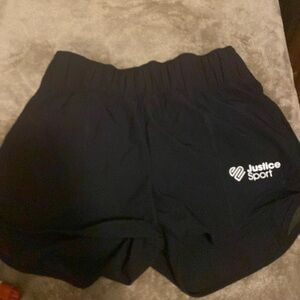 justice sport shorts. size Large